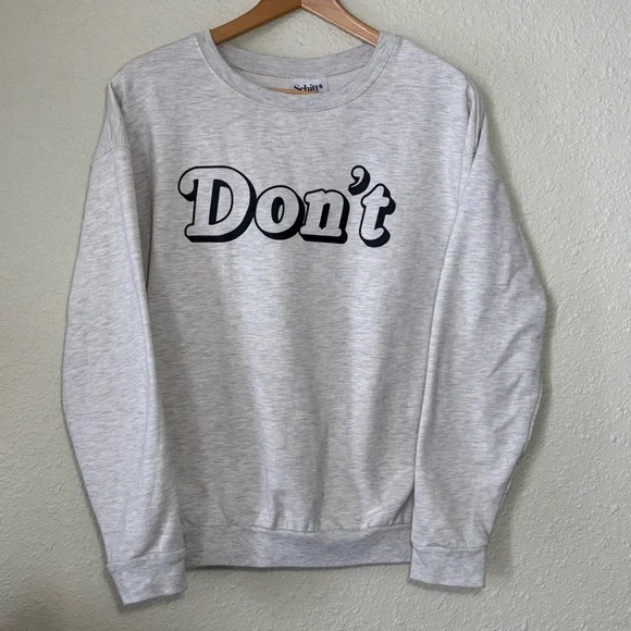 Schitt's Creek DON'T David Rose Crewneck Sweatshirt Heather Grey. Men’s Large - Picture 2 of 6